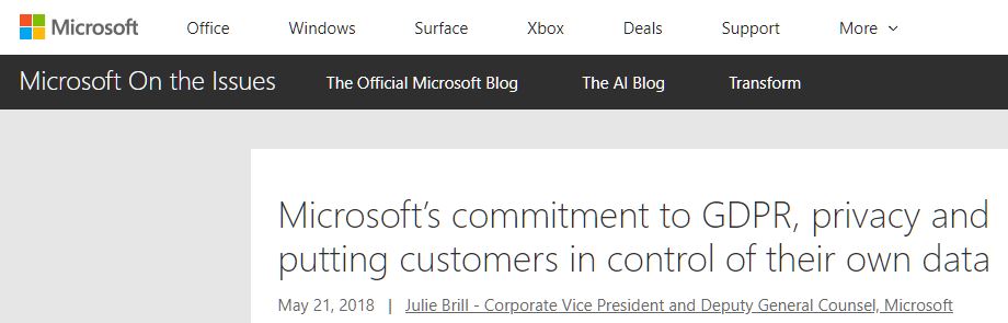 Foto: Blogbeitrag von Julie Brill | © blogs.microsoft.com