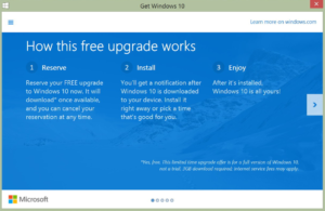 Bild: "Get Windows 10"-Einblendung wird bald verschwinden.